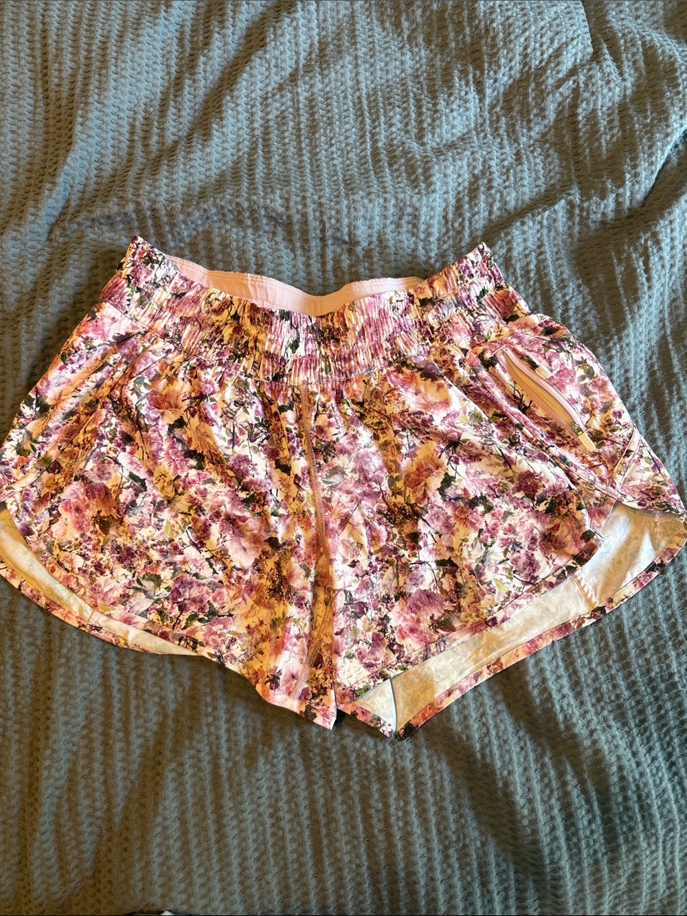 lululemon athletica Pink Floral Athletic Shorts